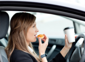 eating while driving