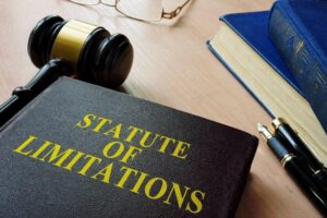 Book entitled statute of limitations for personal injury.